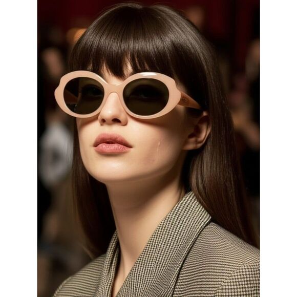 Loewe Women Sunglasses Nude Pink Brown Oval LW40147F 72E NEW AUTHENTIC main image 5